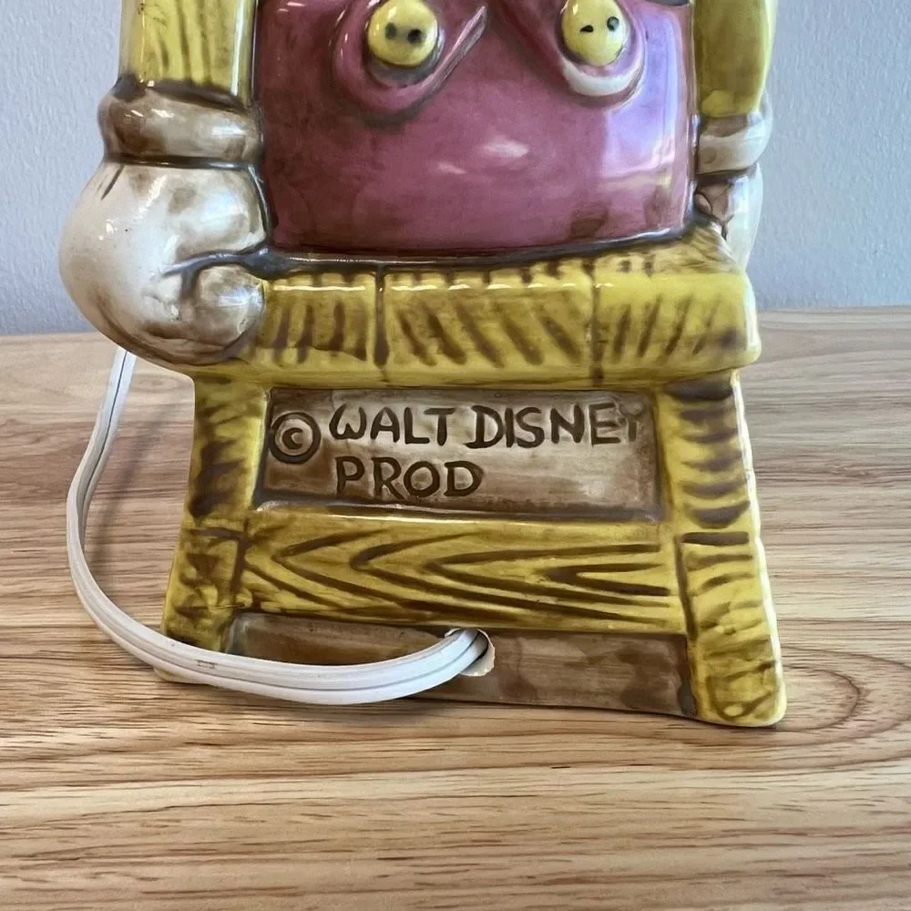 Vintage 70’s Walt Disney World Productions Pinocchio Portable Lamp Rare Tested - Picture 11 of 15